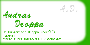 andras droppa business card